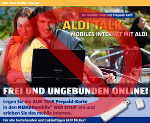 E-Plus UMTS Netz auch bei Aldi Talk