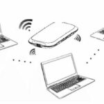 WLAN Hotspot verteilt Internet Signal auf bis zu 10 Geräte. Notebook, Smartphone, MP3-Player mit WLAN, etc...