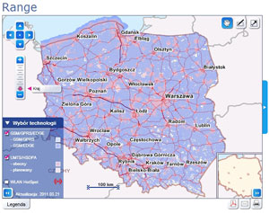 Netzabdeckung in Polen