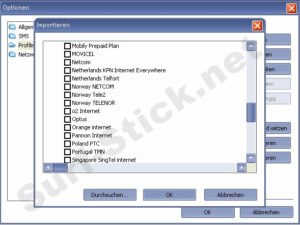 Fonic Software - APN importieren