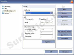 Fonic Software mit Vodafone APN Einstellungen