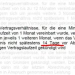 Alle (!) anderen Anbieter haben 1 bis 3 Monate Kündigungsfrist. Klarmobil nur 14 Tage. Und das bei einer monatlichen Mindestvertragslaufzeit!