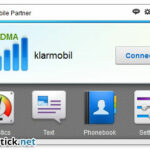 Startbildschirm der Mobile Partner Software
