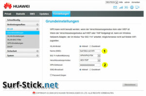 HiLink WLAN Einstellungen HiLink WLAN Einstellungen